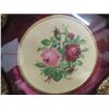 Image 3 : 2 Ornate Framed Petit Point Pictures 10'' Diameter 