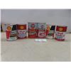 Image 1 : 6 Oil Cans 1 Quart/Liter Size Gulf and Shell with Product