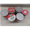 Image 2 : 6 Oil Cans 1 Quart/Liter Size Gulf and Shell with Product