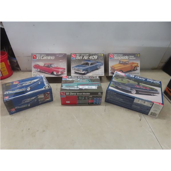 6 Sealed 1/25 Scale Model Kits 