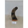 Image 1 : Vintage Carved Buffalo Horn Sculpture of Perched 