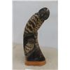 Image 2 : Vintage Carved Buffalo Horn Sculpture of Perched 