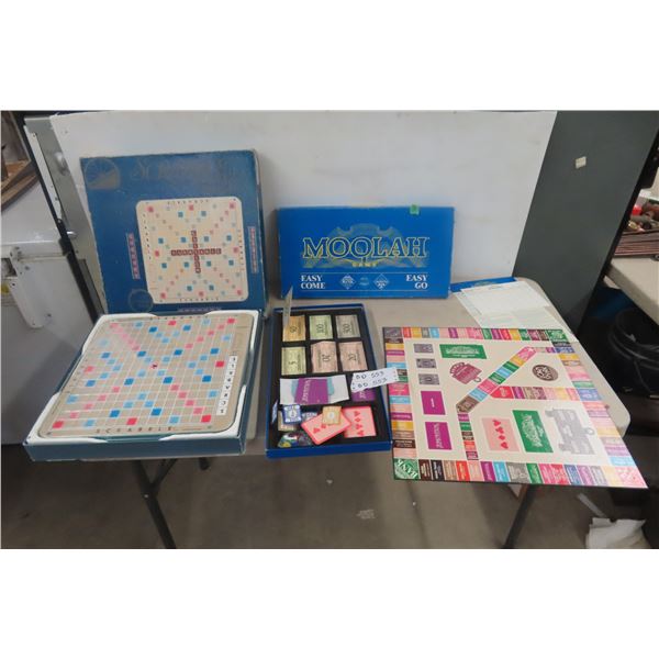 Vintage Deluxe Scrabble and Moolah Board 