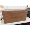 Image 1 : Antique Wood Immigrant Trunk 23'' x 43'' x 23'' 
