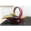 Image 4 : Art Glass Center Piece, Hull Pottery Basket 