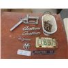Image 1 : Chrome Car Emblems, Keys, 1968 Saskatchewan Plate & More 