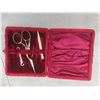 Image 4 : Vintage Childs Leather Gloves, Embroidary Scissor Set & 