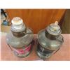 Image 2 : 2 Miners Oil Lanterns 8 1/2'' H 
