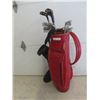 Image 1 : Red Coloured MacGregor Golf Bag with Set of Left-Handed Golf
