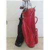 Image 7 : Red Coloured MacGregor Golf Bag with Set of Left-Handed Golf
