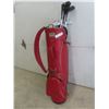 Image 9 : Red Coloured MacGregor Golf Bag with Set of Left-Handed Golf