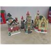 Image 9 : 3pce Light Up Christmas Village Buildings 