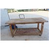 Image 1 : Wood Shop Work Bench on Casters 34'' x 73'' x 29 1/2''
