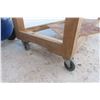 Image 4 : Wood Shop Work Bench on Casters 34'' x 73'' x 29 1/2''