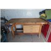 Image 1 : Shop Wood Work Bench with 3 Drawers 34'' x 26'' x 65''