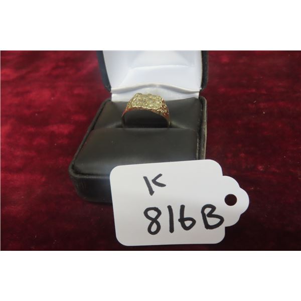 10K Gold Nuggert Style Ring Size 6 3/4  Total Weight 