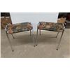 Image 1 : 2 x Vintage Stacking Stools with Chrome Legs