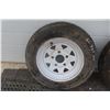 Image 1 : 2 Trailer Tires 5.30-12 and Rims - Tires Never Used 