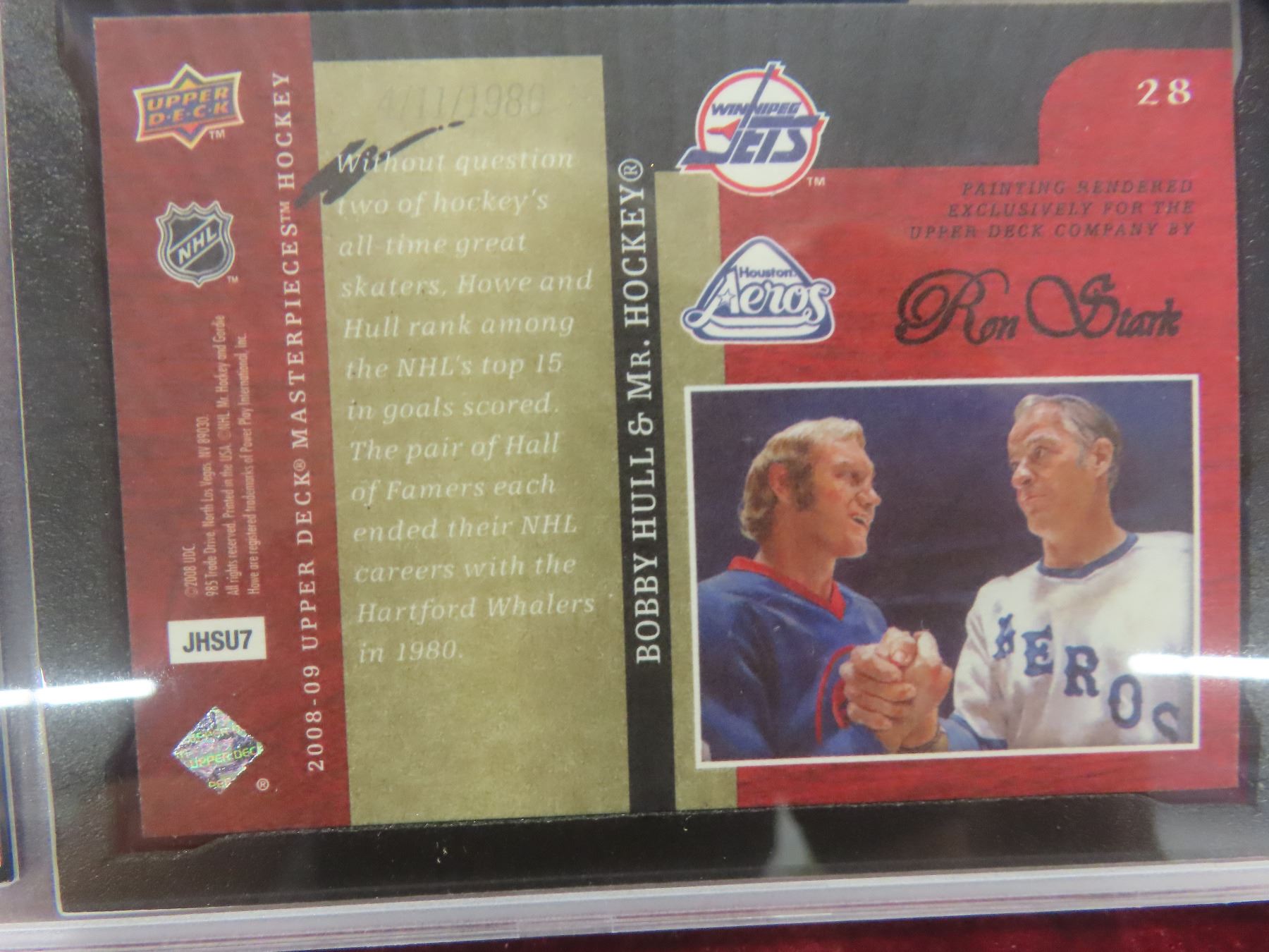 Baseball Card Howry Graded Bobby Hull Gordie Howe Card