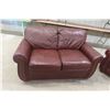 Image 8 : Leather / Leather Style Couch 76" Wide and