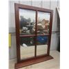 Image 1 : Wood Framed Mirror 36" x 29"