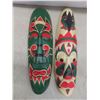 Image 2 : 4 Wood Carved Masks 19" x 6"
