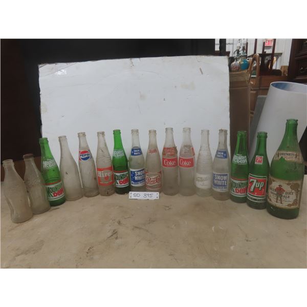 16 Soda Bottles; Snow White, Pepsi, Coke and More