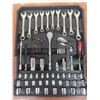 Image 2 : Jobmate Rolling Metal Tool Case w/ Socket, Plyers, and More