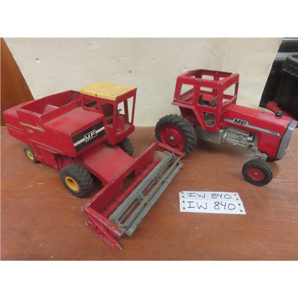 2 Cast Massey Ferguson Toy Tractors