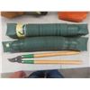 Image 2 : Garden and Lawn Care Lot - Plastic Evestrough, Tarp, Hedge Clippers, Elec Leaf Blower