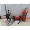 Image 1 : Bench Grinder, Fire Extinguisher, Drill Press Stand for Corded Drill