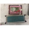 Image 2 : 2 Night Stand Lamps (Some Damage) Cast Match Holder, Travel Crib Boards, Pencil Sharpeners, Wood Can
