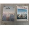 Image 8 : 2 Wooden Ships - Largest 21 x 4 1/2 x 3 3/4 + Magazines