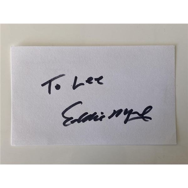 HOF horse jockey  Eddie Nyal original signature