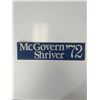 Image 1 : 1972 McGovern-Shriver presidential campaign bumper sticker