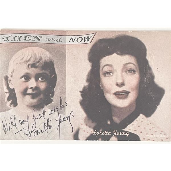 Actress Loretta Young signed photo