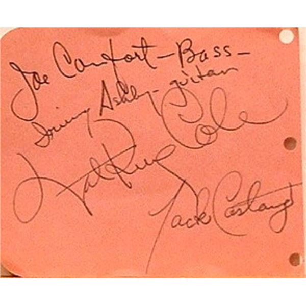 The King Cole Trio signature slip