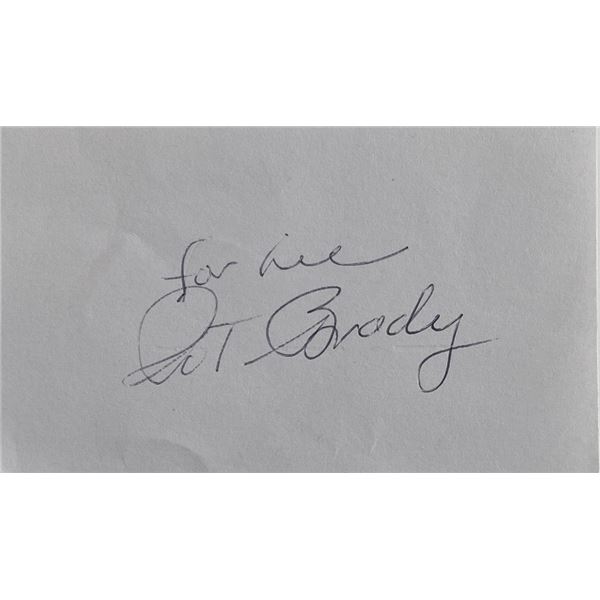Pat Brady original signature