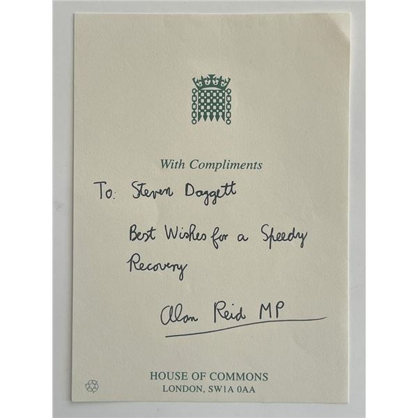 Steven Dagget signed note