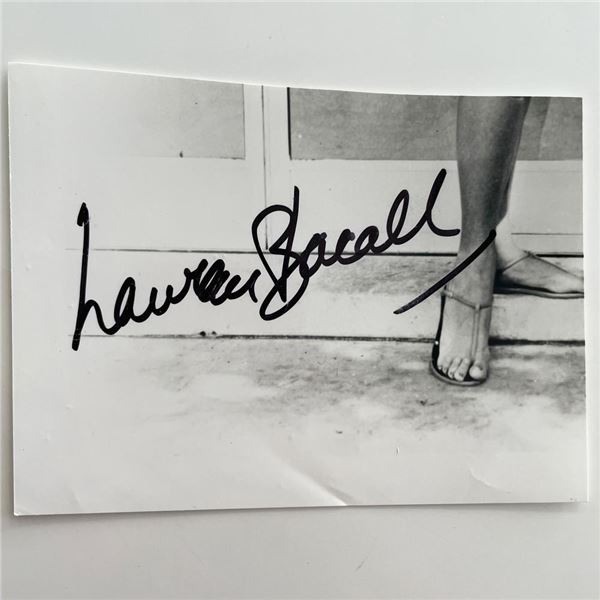 Lauren Bacall original signature