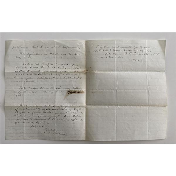 1858 signed letter
