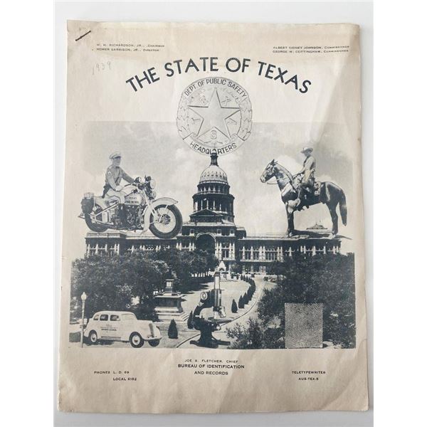 1939 Texas Dept. of Public Safety pamphlet