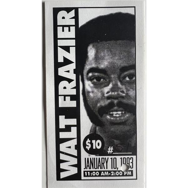 Walt Frazier unsigned autograph ticket