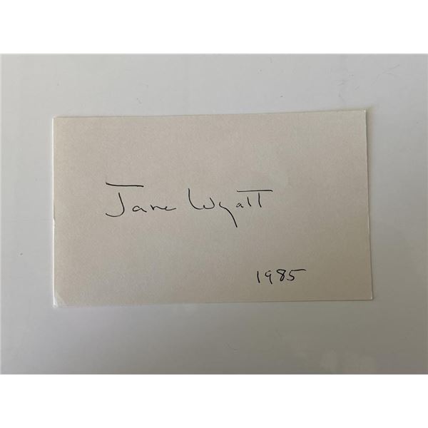 Father Knows Best Jane Wyatt original signature