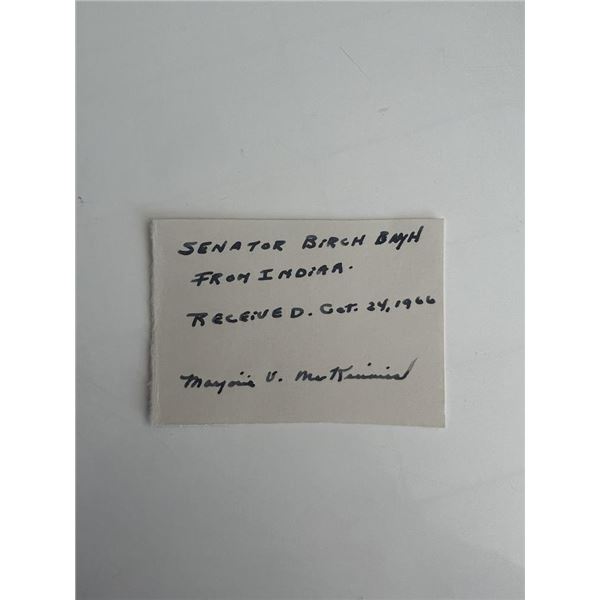 Senator Birch Bayh personal card
