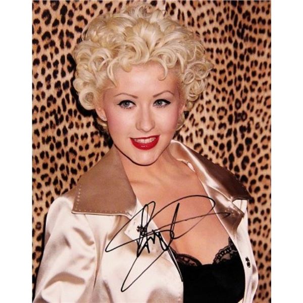 Christina Aguilera signed photo