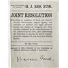 Image 1 : Political Resolution 1919 Warren Gard signed letter