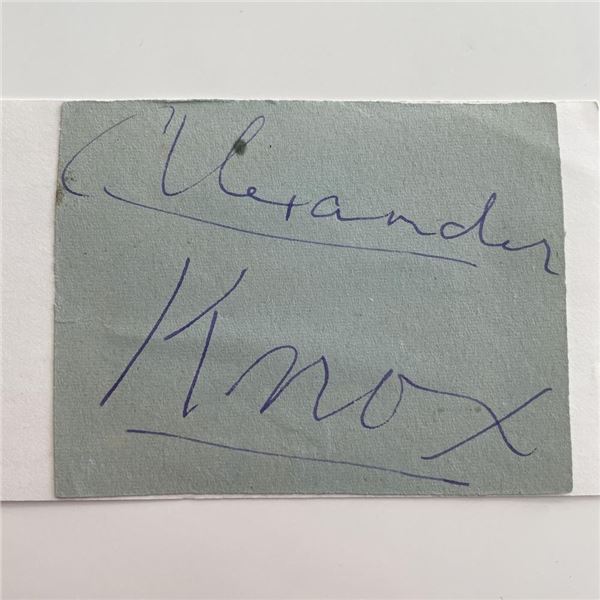Alexander Knox original signature