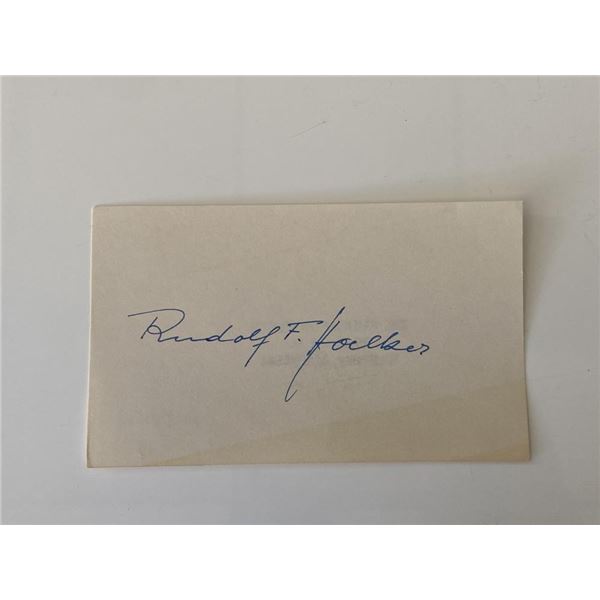 Dr. Rudolf Hoelker original signature