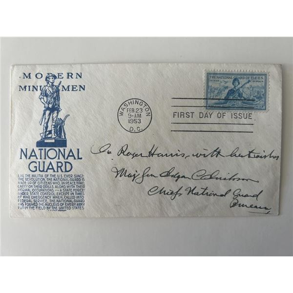 Major General Edgar C. Erickson signed commemorative cover